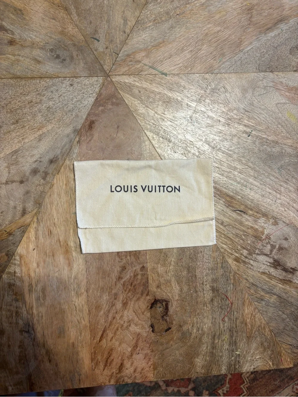 Louis Vuitton Cream Canvas Logo Dust Pouch